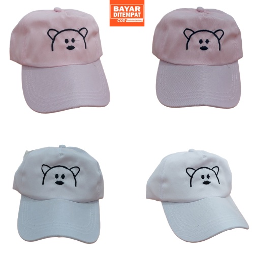 Topi Baseball Bordir Bear / Topi Bear Laki Perempuan Usia 1-8 Tahun Prepet Kualitas Distro Premium