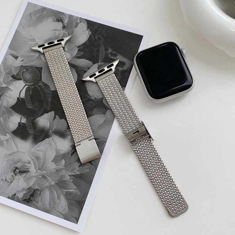Strap Apple Watch Milanese Rantai Pasir Magnetic Series 1 2 3 4 5 SE 6 7 8 ultra