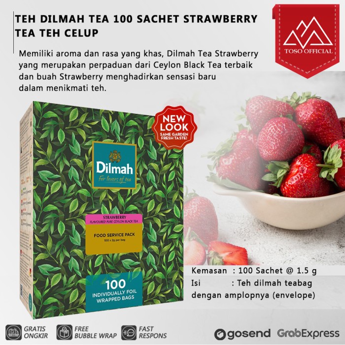 

TEH DILMAH TEA 100 SACHET STRAWBERRY TEA TEH CELUP