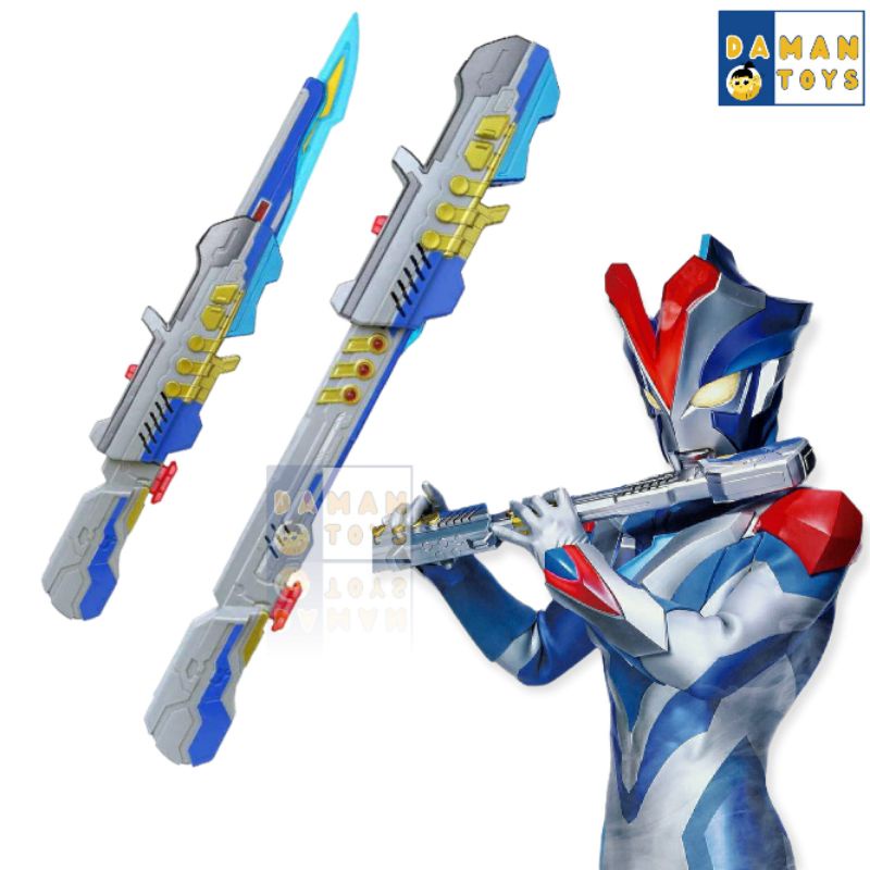 Mainan Senjata Dx Ultraman Ultra Fight Victory Knight Timber Pedang Robot Ultramen Victori