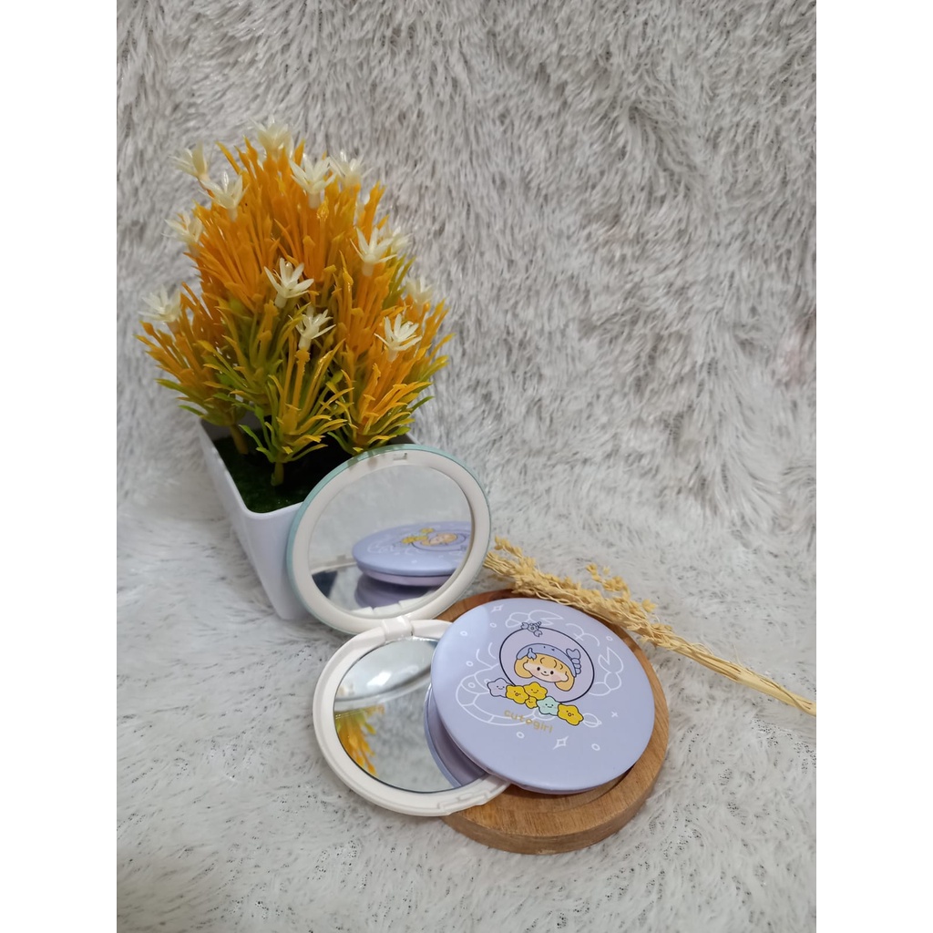 CERMIN MAKE UP ISI 2 - KACA MAKE UP MOTIF LUCU IS 2 / KACA MOTIF ISI 2