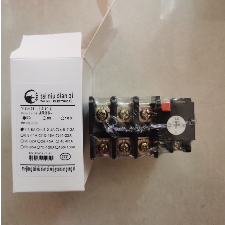 Thermal Overload Relay Protector JR36-20 1-1.6A Berkualitas