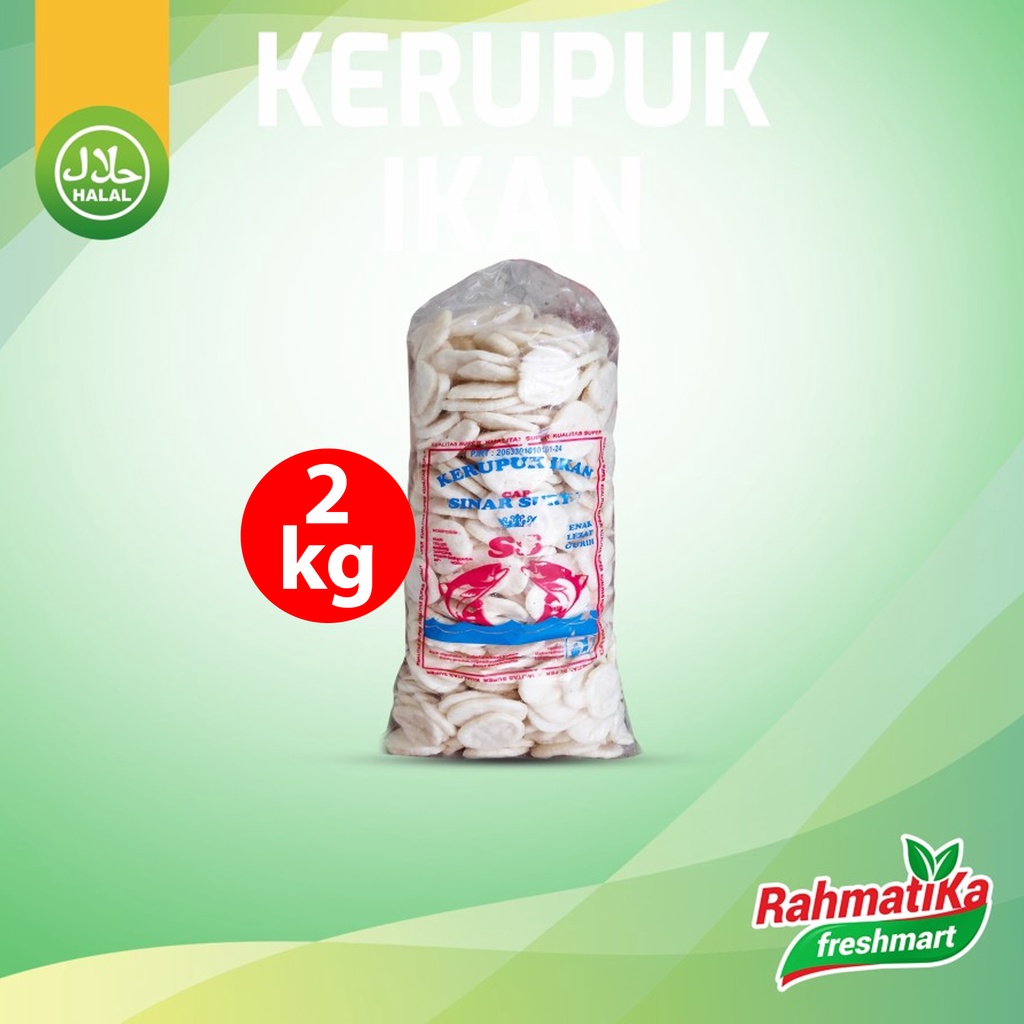 Jual Kerupuk Ikan Krupuk Ikan Cap Sinar Surya Kg Snack Shopee