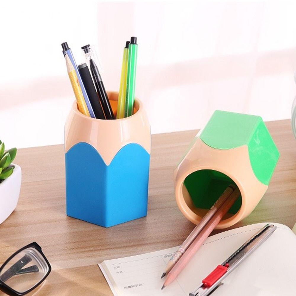 Preva Creative Pencil Head Pen Holder Meja Kantor Praktis Tidyer Pen Storage