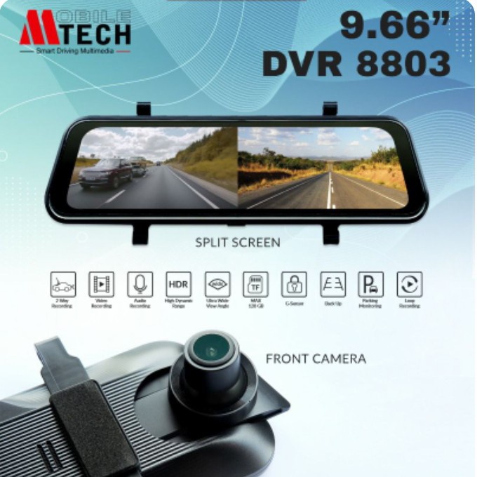 camera spion MTECH DVR 8803 layar 9,66inc