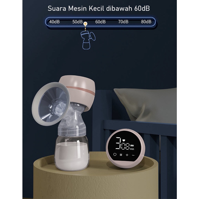 Pompa ASI Elektrik Portable Tanpa Rasa Sakit Alat Pompa Asi Otomatis 180ml Rechargeable Electric Breast Pump Pompa ASI Otomatis Single/Double BPA Free XNQ