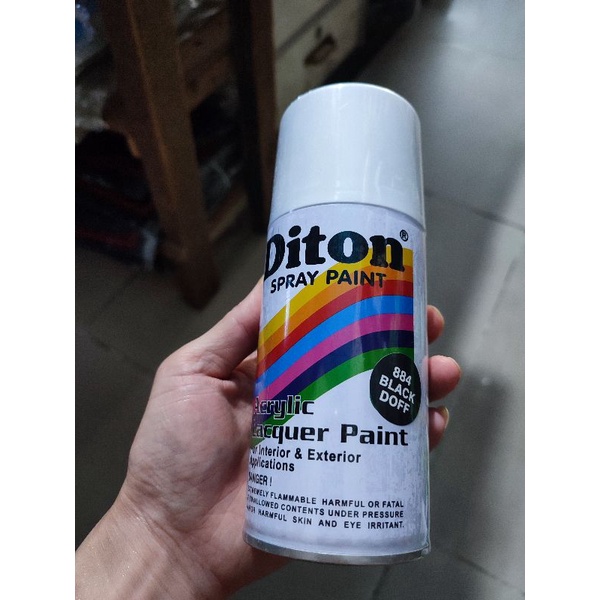 diton cat semprot hitam black doff 884 300cc
