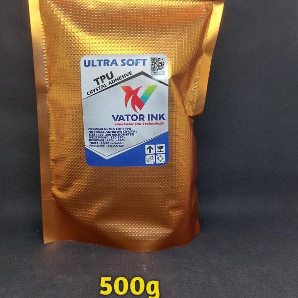 

VATOR TPU ULTRASOFT 500gr CRYSTAL DTF ADHESIVE LEM SABLON PLASTISOL