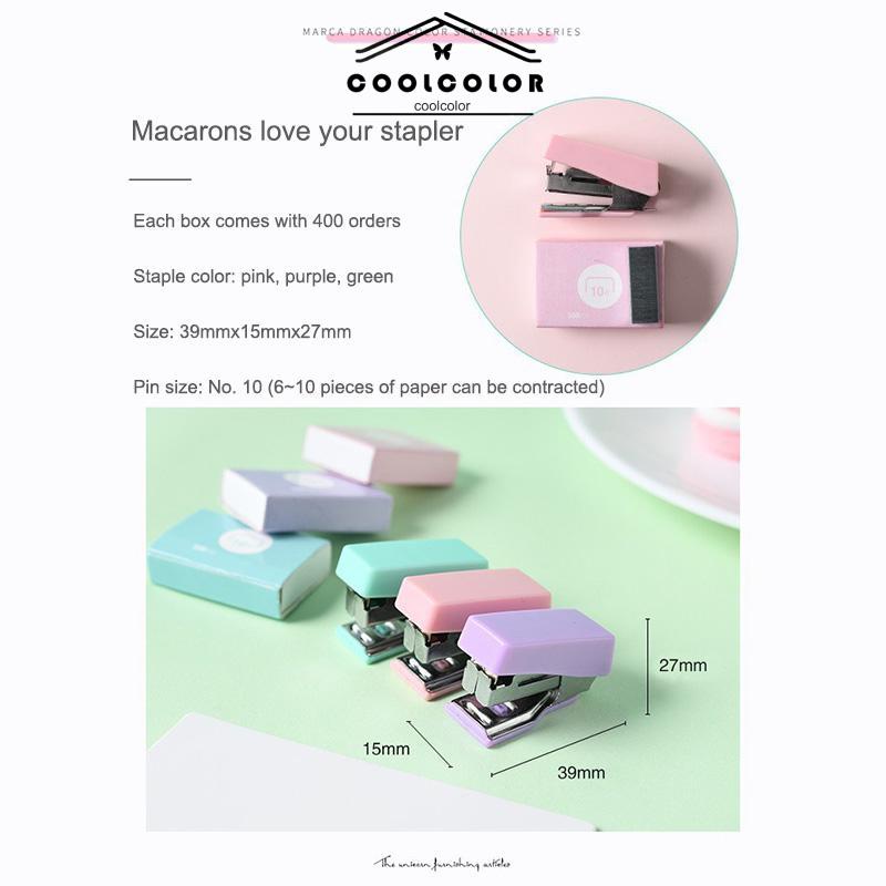 COD❤️stapler staple cute set Stapler Mini Set Staples Perlengkapan Kantor  Mengikat Logam Kreatif- cl