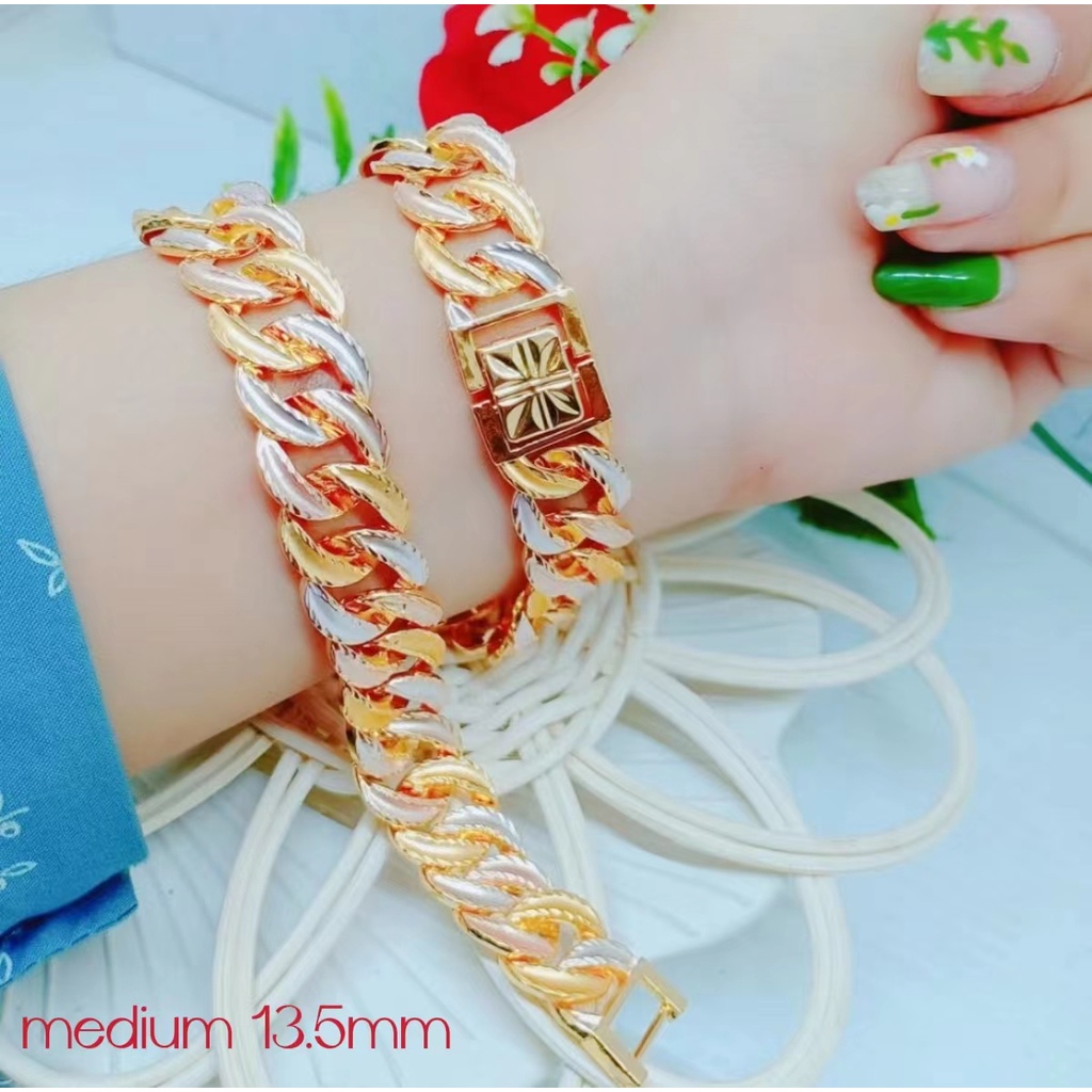 Gelang Xuping Rantai Kombinasi Terbaru Perhiasan Fashion W132(besar lebar/medium/kecil) 3478