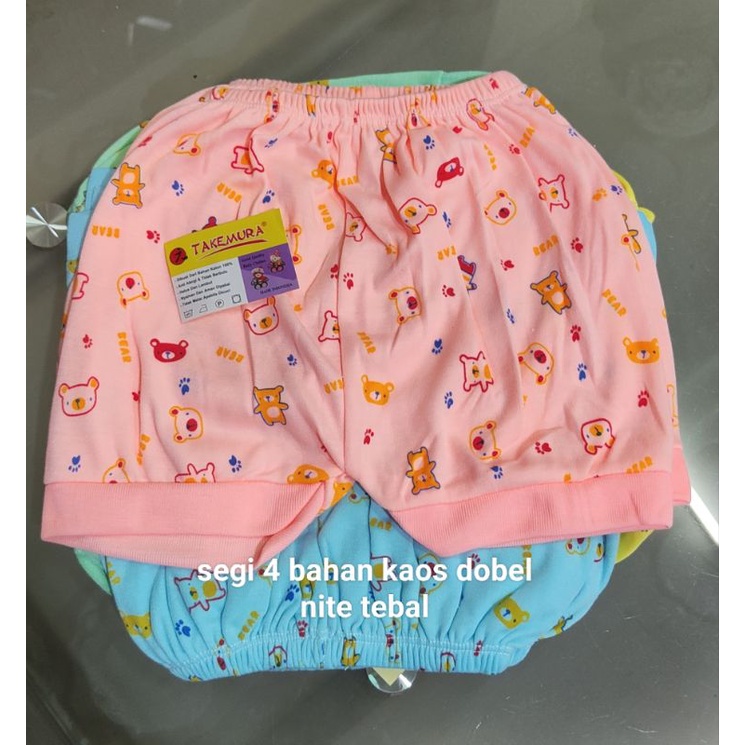 12 pcs Celana Pop/segi 4 Bayi/anak anak motif polos dan sablon