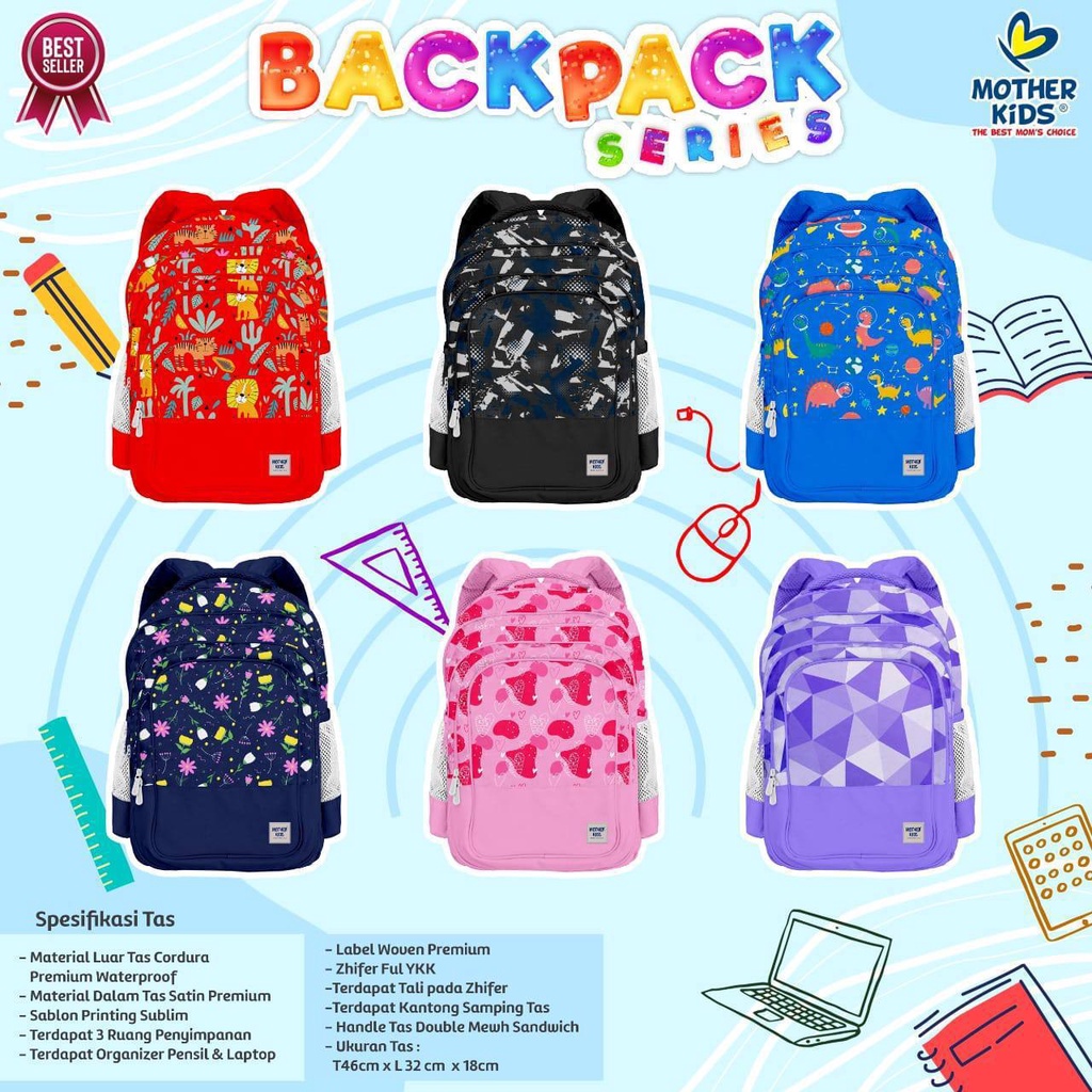 Bag School Mother Kids (Ready Stock)