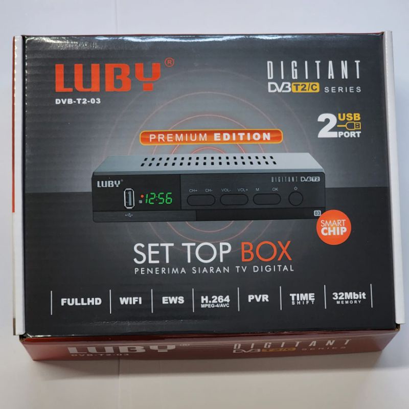 STB Luby DVB-T2-01 ,T2-02 , T2-03 set top box Siaran TV Digital Full HD