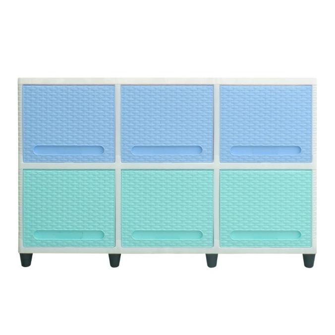 

RAK LEMARI PLASTIK SERBAGUNA 2 SUSUN 6 PINTU FLIP CLUB stock ready