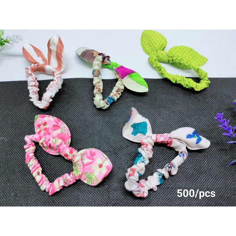 KUNCIR RAMBUT PITA MOTIF RANDOM HARGA/PCS