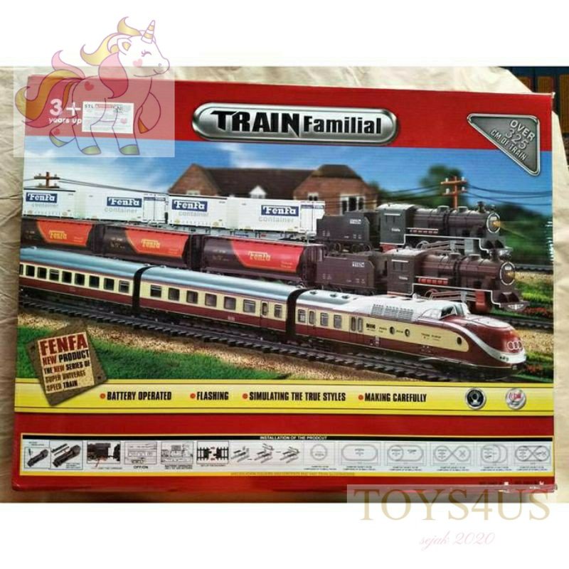 Toys4Us - mainan kereta fenfa merah / kereta classic lokomotif / miniatur kereta klasik