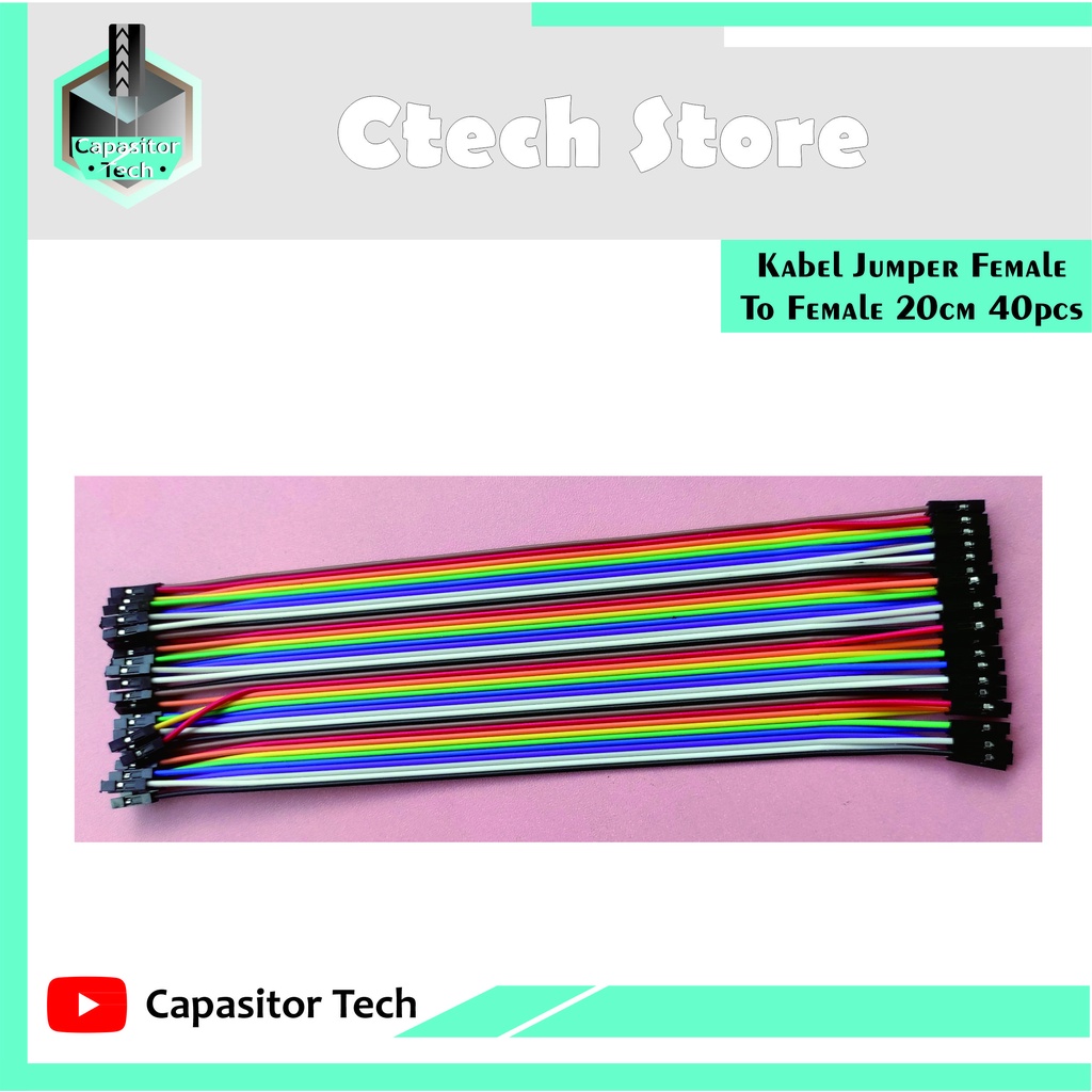 Kabel Jumper Male-Male, Male-Female, Female-Female 20CM Isi 40 Kabel