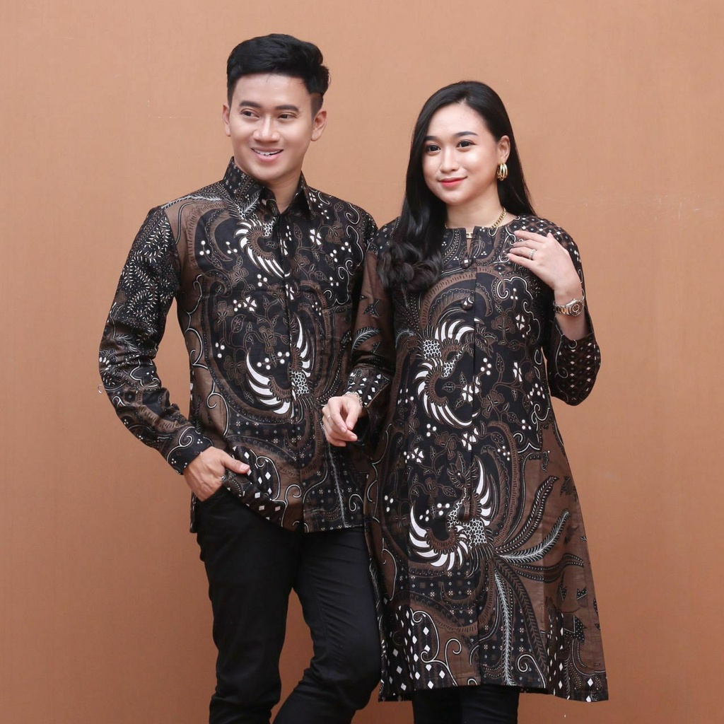 Batik alina Tunik Batik Couple Modern Atasan Batik Wanita dan Pria Baju Batik Wanita Blouse Batik Seragam Batik M L XL XXL