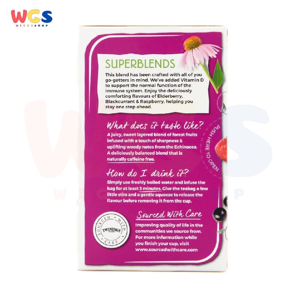 Twinings Tea Superblends Immune Support Blackcurrant Raspberry 20px 2g