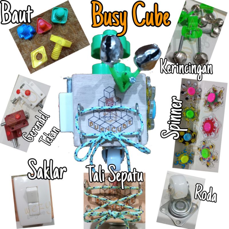 MAINAN MONTESSORI BUSY CUBE BUSY BOARD BUSY JAR KUBUS MAIN EDUKASI ANAK