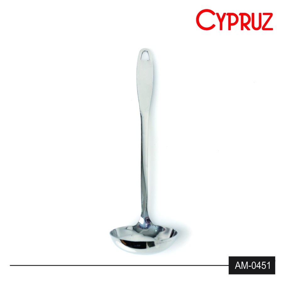 Sendok Sayur Stainless Cypruz AM-0451 Ladle Stainless Full - 24 x 7 cm