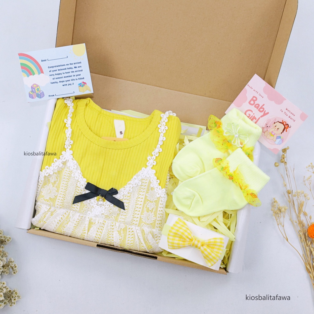 [HARUKA] Hampers Baby Girl 3-30 Bulan / Kado Lahiran Hadiah Bayi Perempuan Bulan New Born Gift Dress