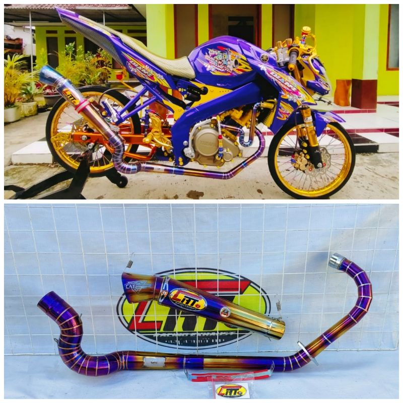 knalpot cat racing exhaust tipe kanan naga knalpot kanan naga diamond vixion new vixion old