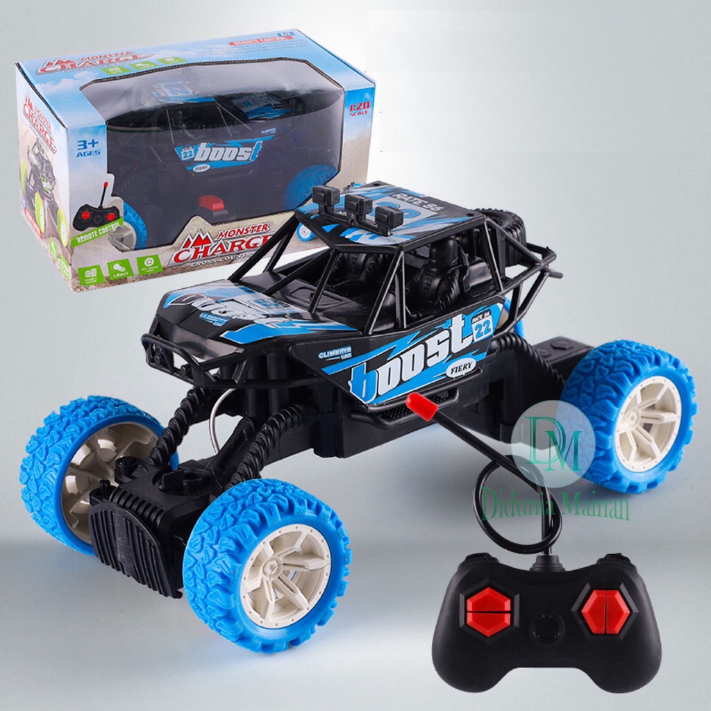 Mainan anak mobil mobilan remote control rc off road climbing jeep monster charge