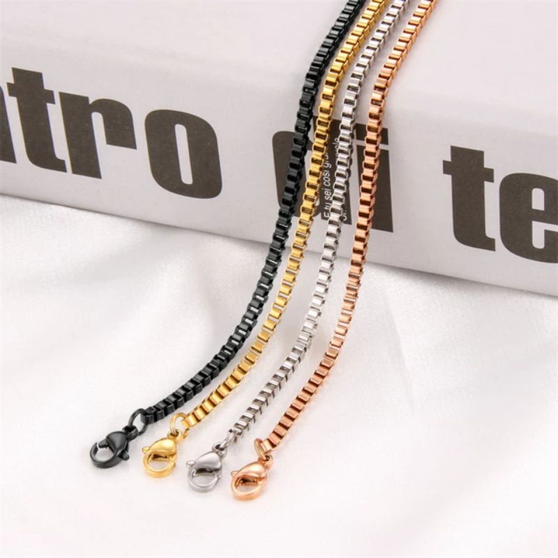 kalung titanium italy perhiasan anti luntur