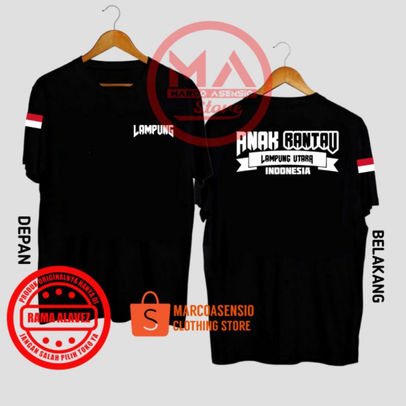 KAOS PREMIUM DESAIN KEREN MODIS TULISAN ANAK RANTAU LAMPUNG UTARA INDONESIA | RMS1 LMPG