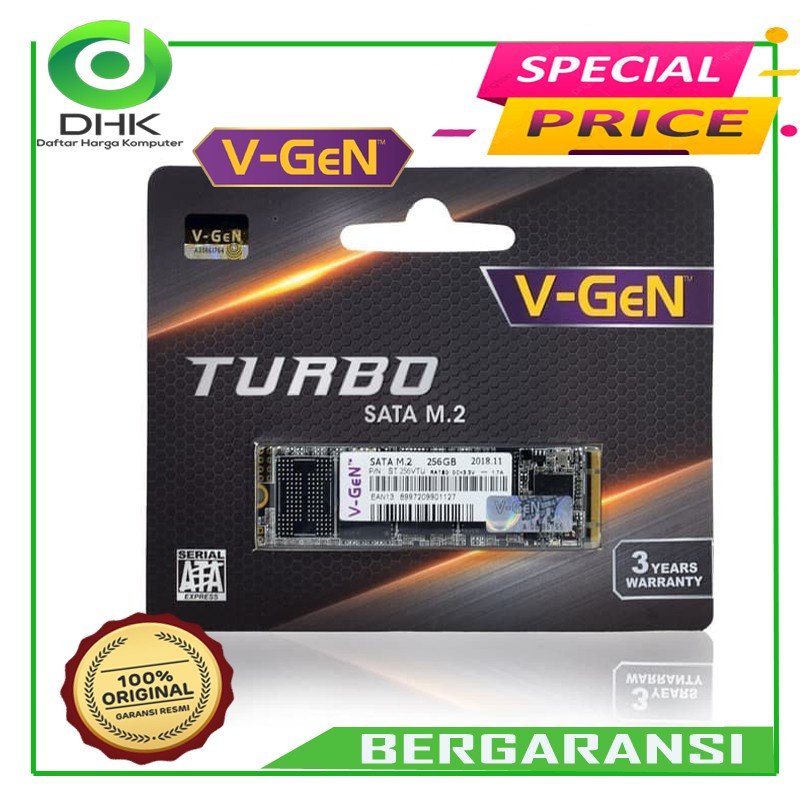 V-GEN SSD M.2 SATA 256GB TURBO M2 256 GB VGEN 2280 bukan 250gb / 240gb