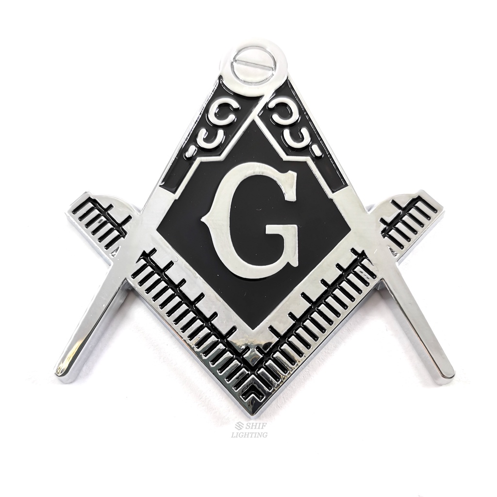 1pc Stiker Emblem logo TFOE Freemason Bahan Metal