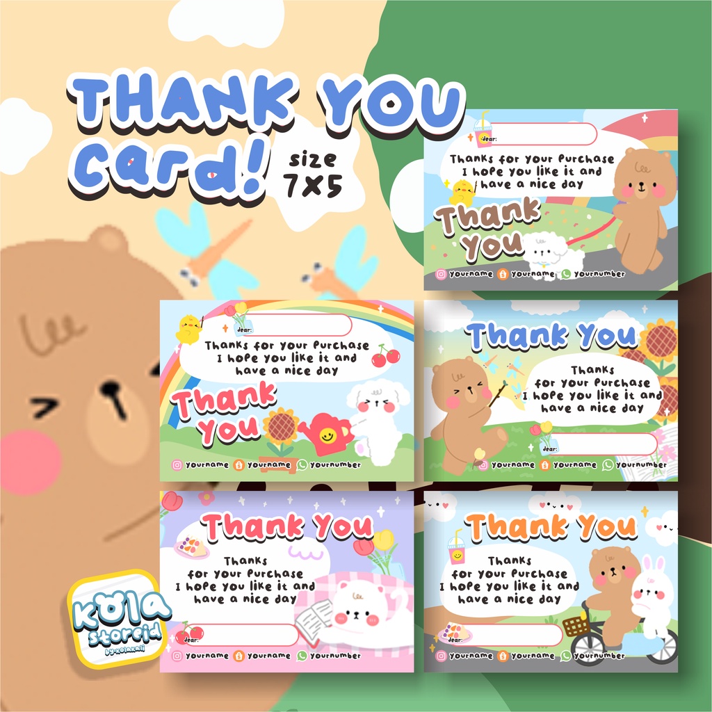 

THANKYOU CARD DAILY EDITION • KARTU TERIMAKASIH • CARD AESTHETIC • THANKYOU CARD KOREAN DESAIN • CUTE THANKYOU CARD • THANK YOU CARD • KOLAKALI