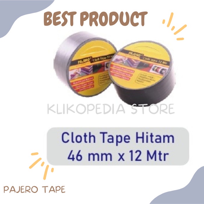 

Cloth Tape PAJERO Hitam / Isolasi Jilid 2" x 13 Yard