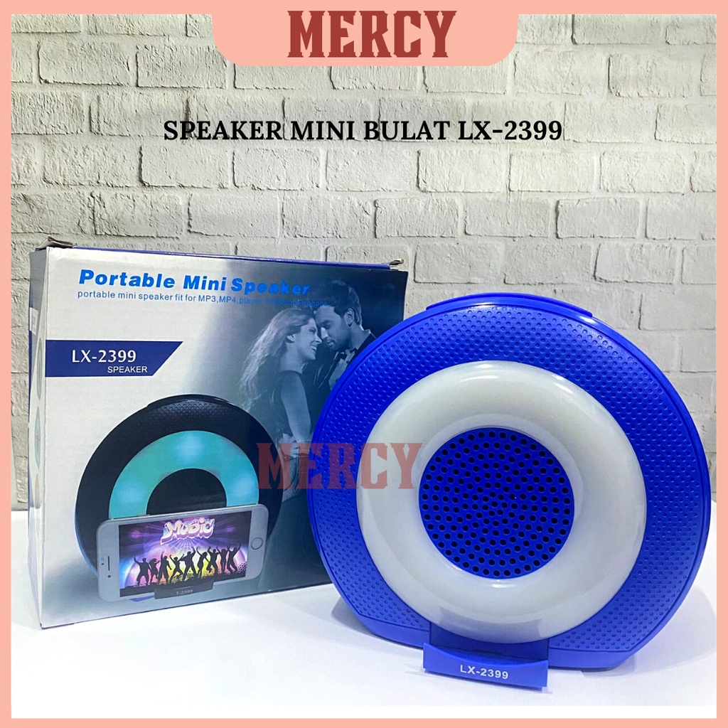 SPEAKER PORTABLE MINI LED BULAT EXTRA BASS LX-2399 / PORTABLE MINI SPEAKER LX-2399