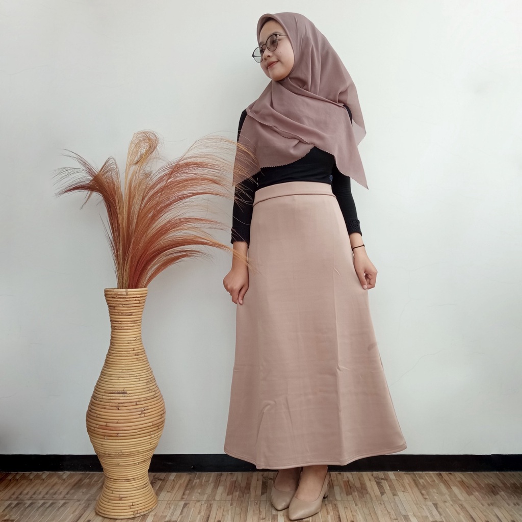 Rok Scuba Premium Line A panjang Formal Look Skirt Scuba