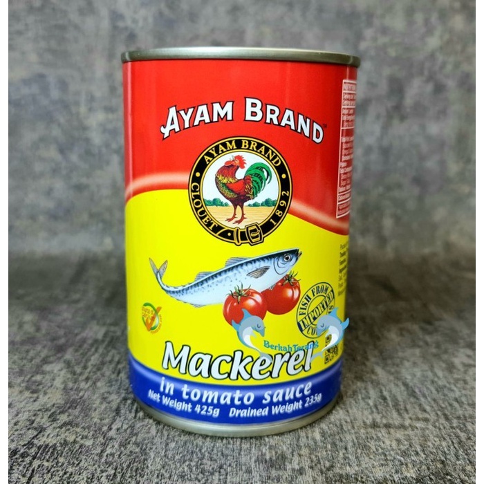 

Ayam Brand Mackerel Dalam saus Tomat 425 gram