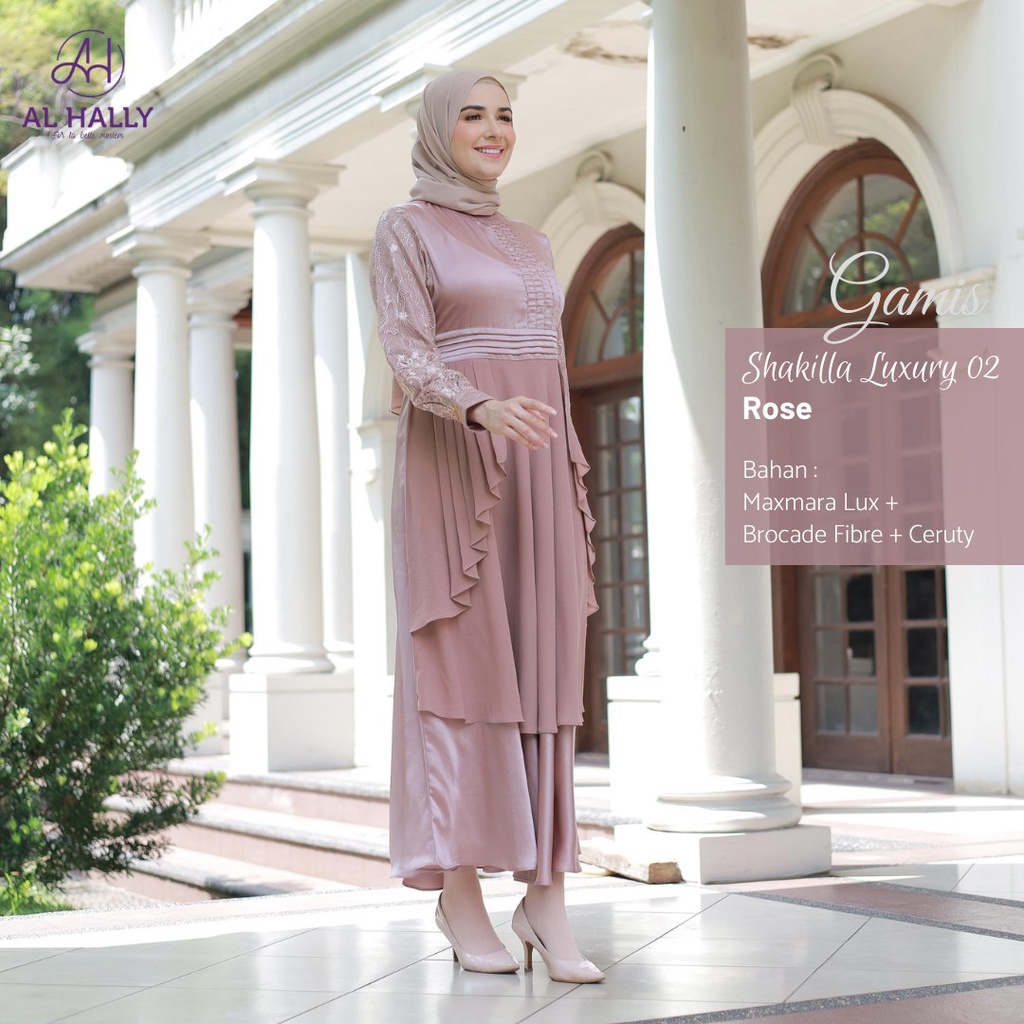 Gamis Dewasa ALHALLY SHAKILLA LUXURY 02 ROSE
