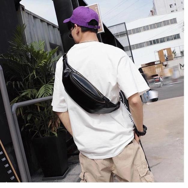 Tas Selempang Slempang Pria Cowok Kulit Import Impor Premium Katy Paul - Brown