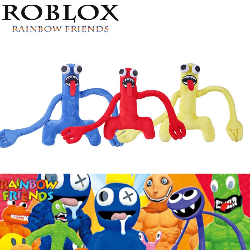 Roblox Rainbow Friends Plush Toy Boneka Stuffed Lembut Dan Teliti Kerajinan Tangan Untuk Anak-Anak