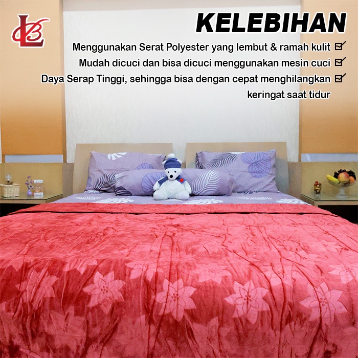 Selimut Bulu Super King Bed Size 230x200cm Polyester Tebal Motif Embos Dewasa High Quality Premium Perlengkapan Tidur Rumah Tangga Import - CS-1100 - 88Blanketstore