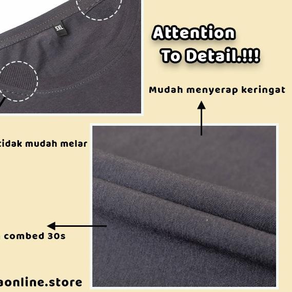 Tshirt kaos polos jumbo 3xl 4xl 5xl Big size cotton combed 30s premium - BIRU LAUT, M