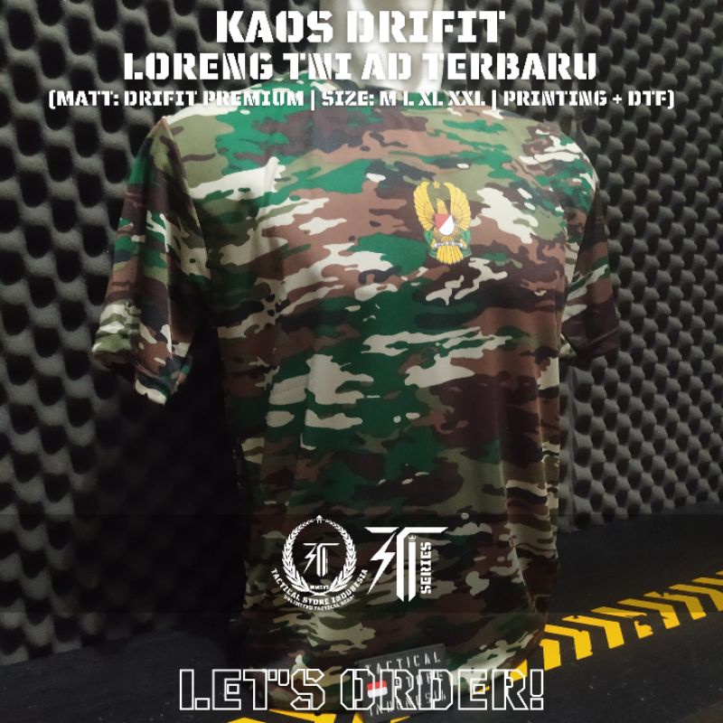 Jersey Drifit Loreng TNI AD Terbaru - Kaos Drifit Loreng NKRI Terbaru - Drifit Premium