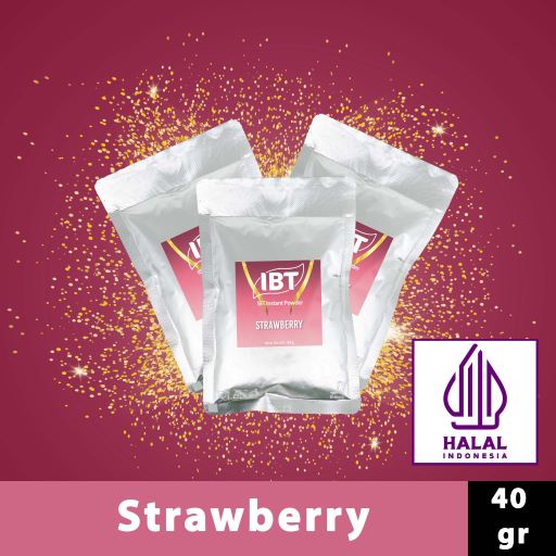 

Bahan Minuman Serbuk Bubuk Rasa Strawberry Stroberi IBT Instant Powder Sachet