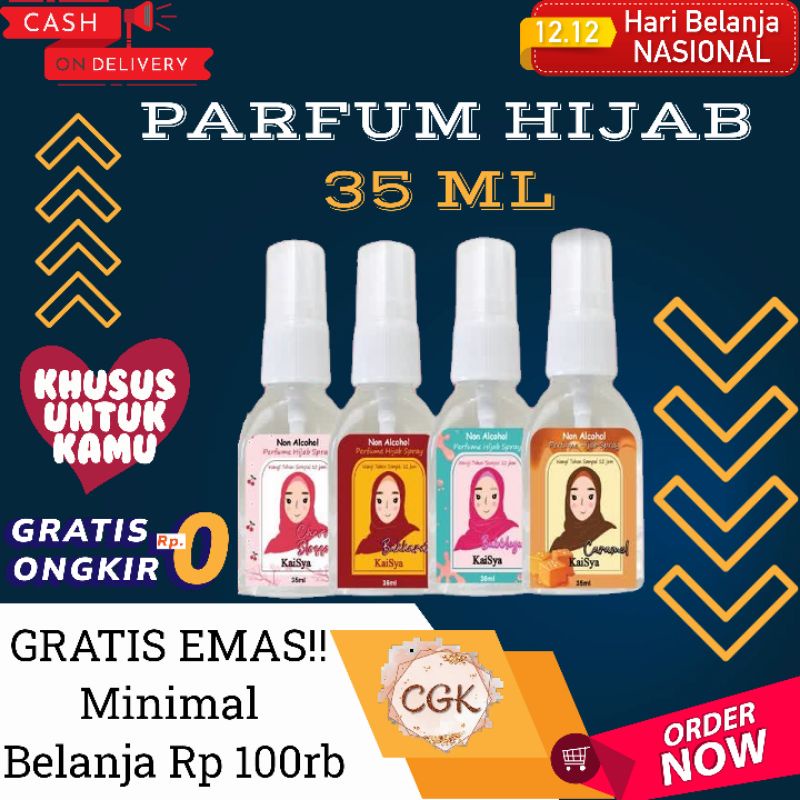 PARFUM KAISYA HIJAB 35 ML PREMIUM /PARFUM TAHAN LAMA / MINYAK WANGI WANITA