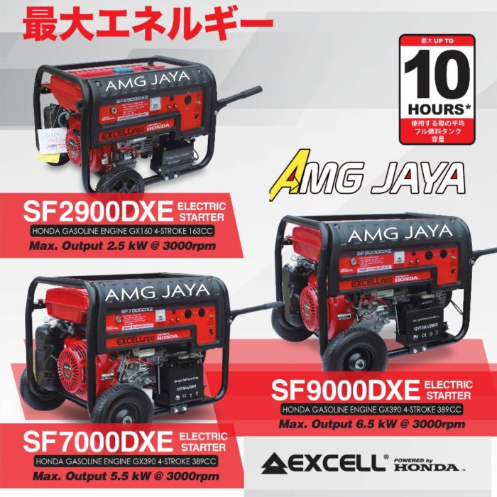 Genset Honda 5000 5500 Watt Honda Excell SF 7000 DXE Engine Generator