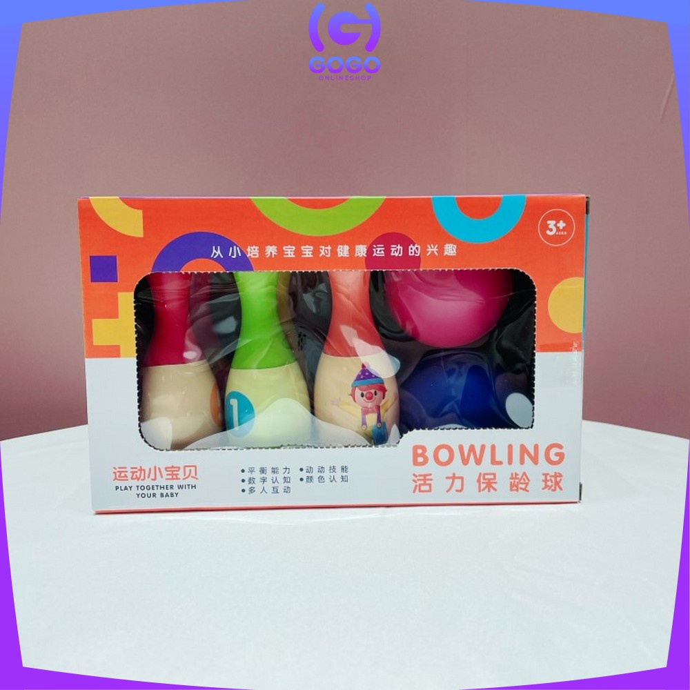 GOGO-M215 Mainan Bowling Anak Karakter / Mainan Olahraga Anak Bola Bowling Set / Mainan Edukasi Anak Boling Set / Sport Game