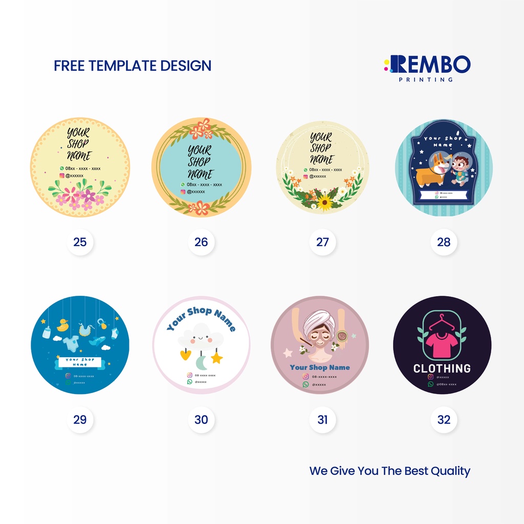 CETAK STIKER CROMO / LABEL BULAT LABEL NAMA LABEL MAKANAN TOPLES KEMASAN BOTOL MINUMAN CUSTOM KROMO