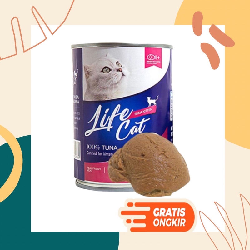 LIFE CAT KALENG TUNA KITTEN 400gr Cat Food KALENG Life Cat Wet food Kucing Makanan Basah Kucing Life Cat