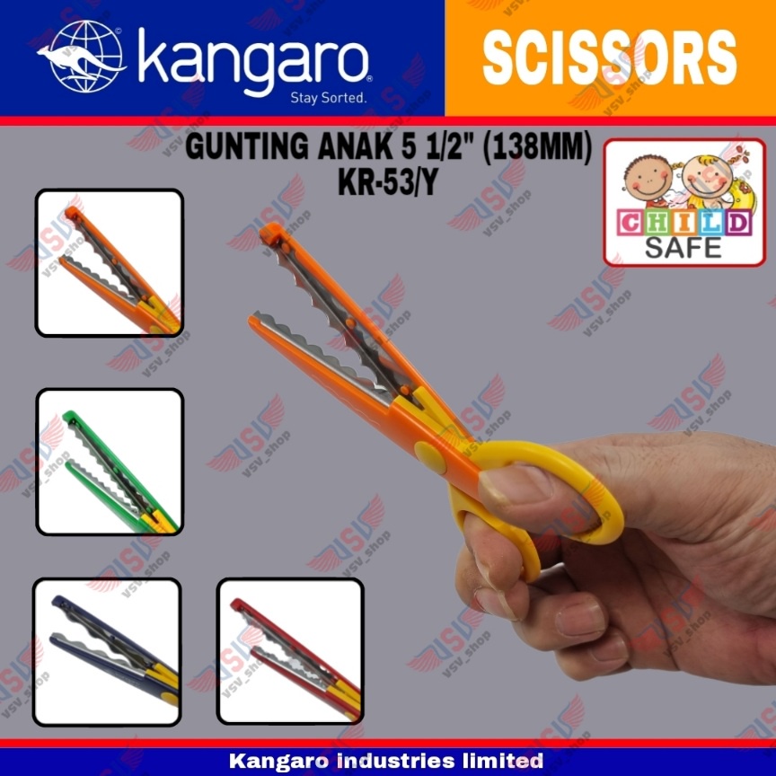 Gunting KERTAS ANAK / Gunting KRAFT / Gunting FOTO 138mm Scissors